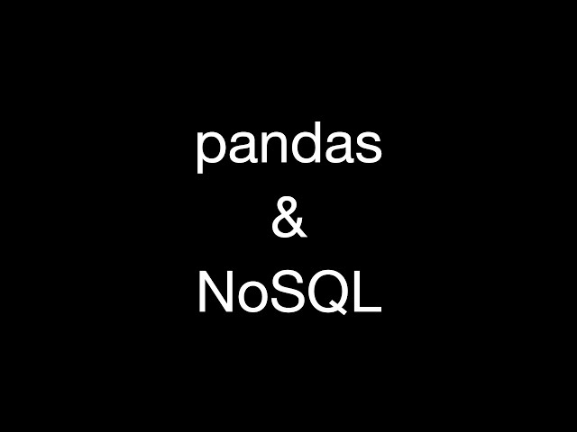 Pandas-NoSql
