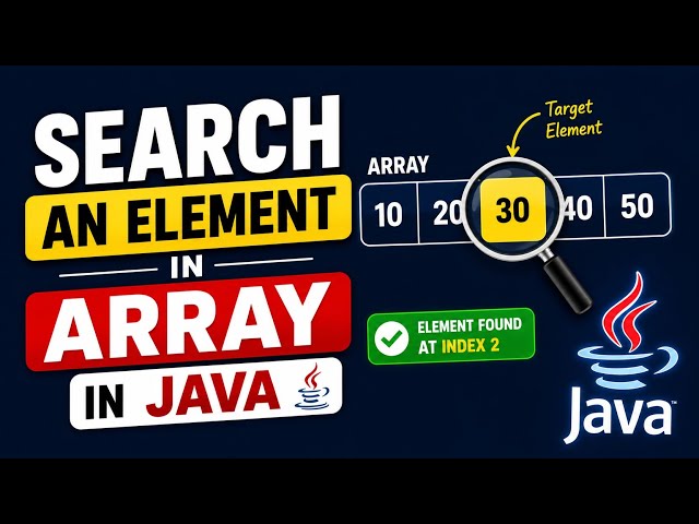 Search an element in an array or not in Java👩‍💻//Java program for beginners 🔥 