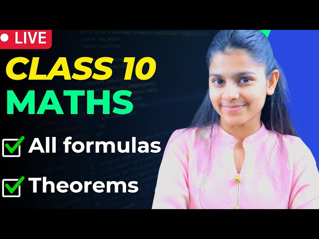 Class 10 All Math Formulas and Theorems in *1 VIDEO* 🔥😱 Don't Miss This !!