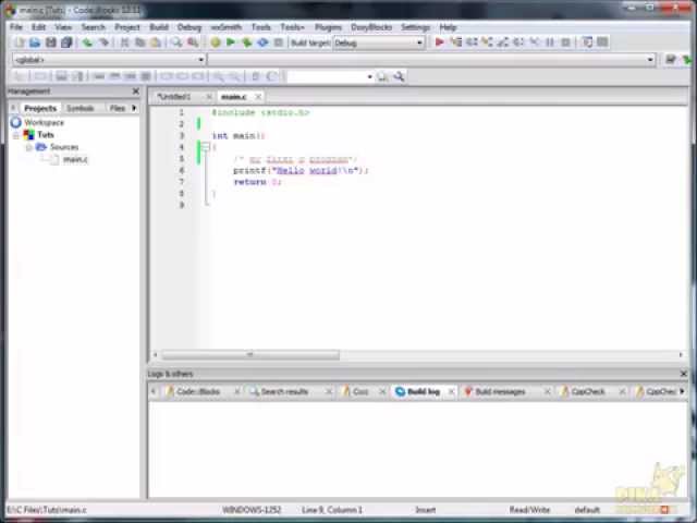 C Programming Tutorial 1 Hello World