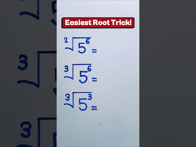 Easiest Root Trick!  Math Short #shorts #mathstricks #mathematics #education #maths #mathlearner