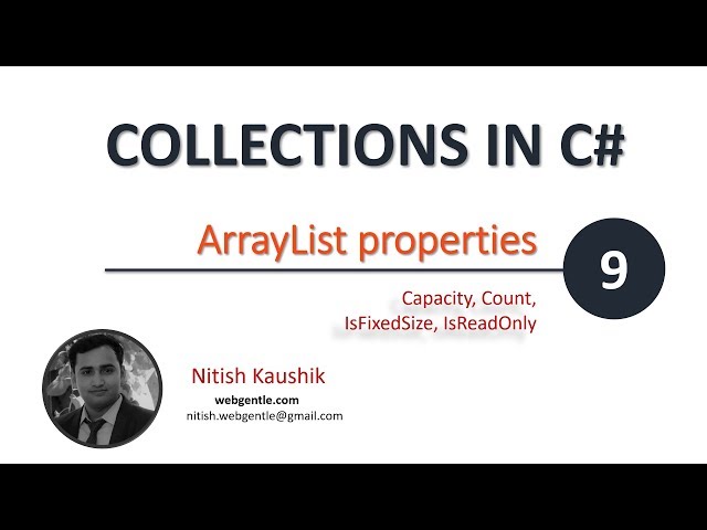 (#9) ArrayList properties in C# | Collection fundamentals using .Net Core