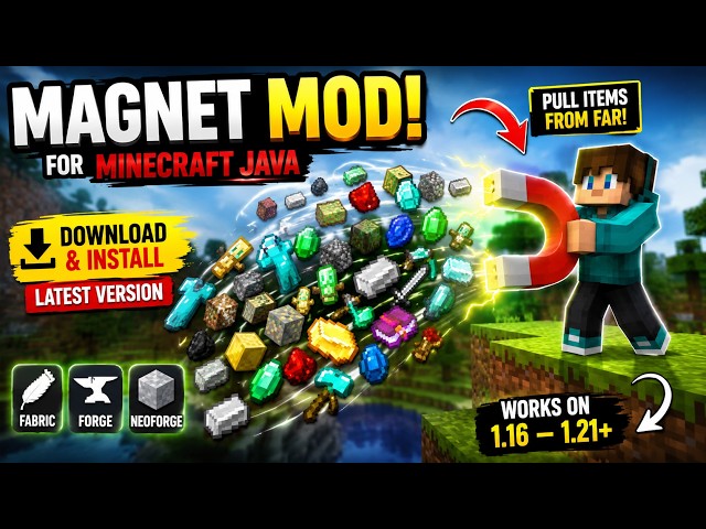 Minecraft Magnet Mod 2026! How to Download & Install It (Java Edition 26.2)