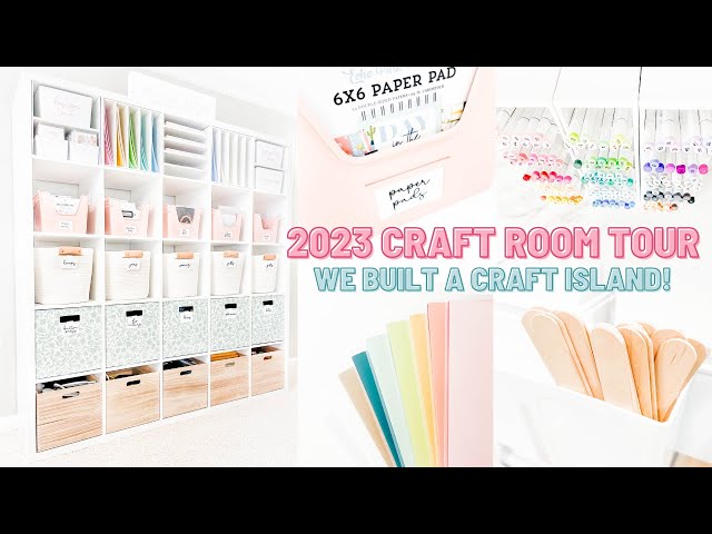 My New Craft Room Island and How I Organize My Space | 2023 Craft Room Tour and Organization
