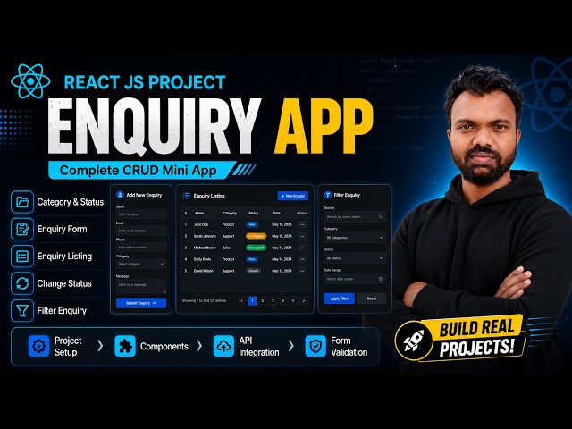 React JS 19 Project in 2026 | Enquiry Management App | CRUD, API & Form Validation