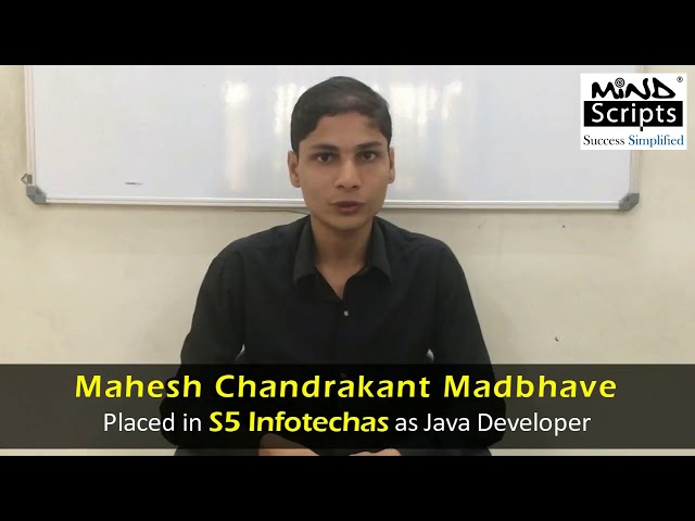 Mahesh Chandrakant Madbhave Video testimonial