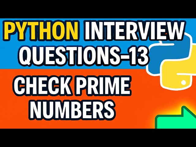 Python🐍 Interview Question-13 | Check Prime Numbers | #python #tamil #interview #dsa