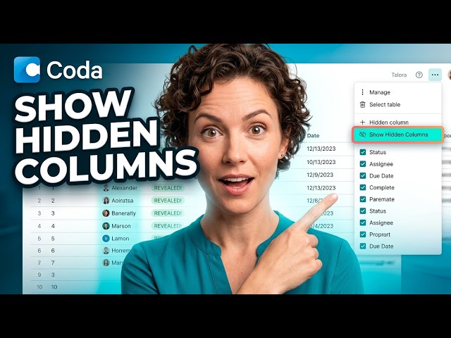 Show Hidden Columns In Coda [New Method]