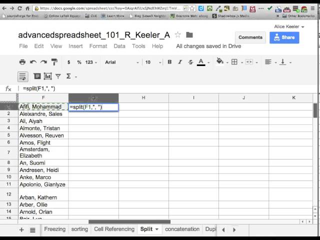 advanced spreadsheets