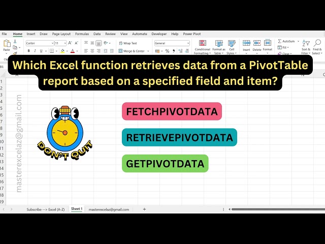 #365 - Excel formula question and answer
