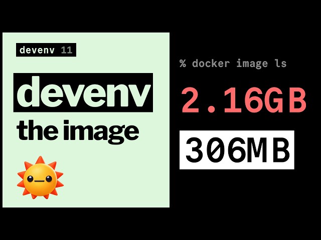 devenv: a container image from the lock (Dockerfile drift, image size, ECS)