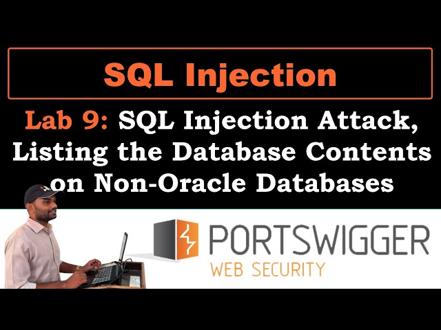 SQL Injection 9 | SQL injection attack, listing the database contents on non-Oracle databases