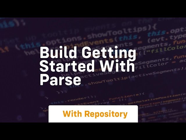 Build getting started with parse