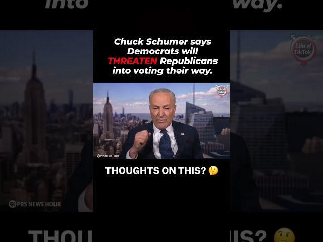 Watch As Chuck Schumer Threatens Republicans If They Don't Vote For Them