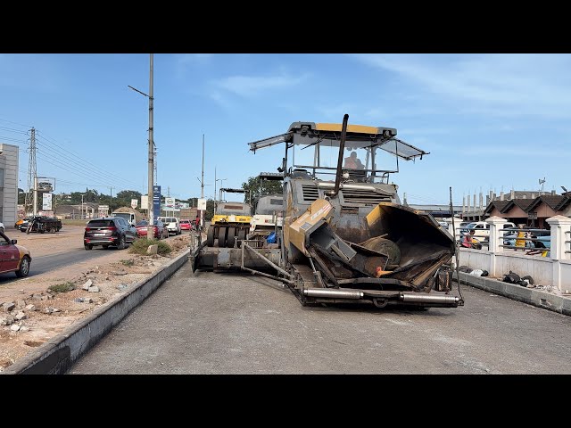 Asphalting Works On The Takoradi PWD Double Road Reconstruction Project 