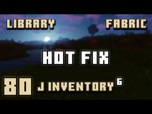Hot Fix | Minecraft Library System | JInventory | #080