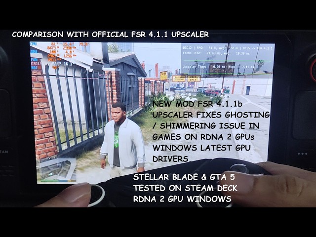 Mod FSR 4.1.1b Fixes Artifacts on RDNA 2 GPUs Windows With Latest Drivers | Steam Deck Test & Setup