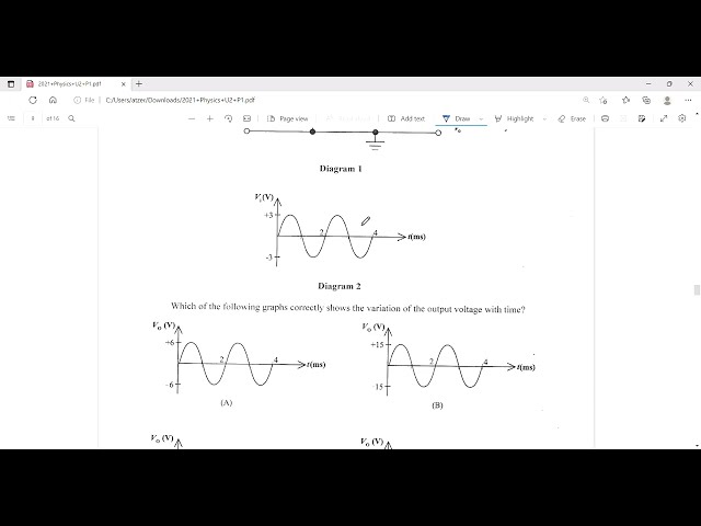 Cape Physics Unit 2 Paper 1 2021 Solutions