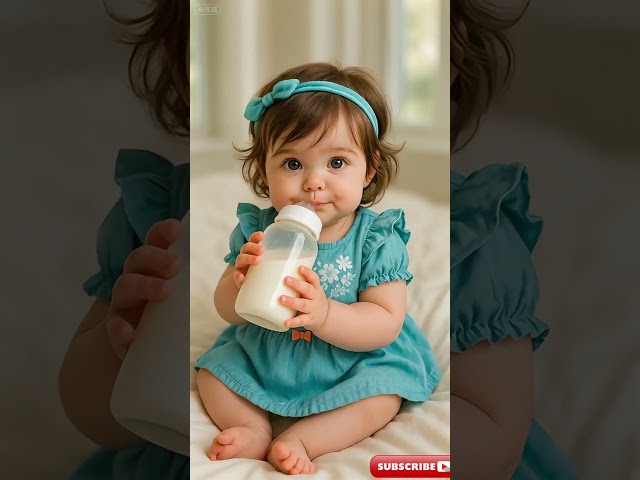 ✨ Cutest Baby Girl Ever! Drinking Milk & Talking on the Phone 📱🍼💖