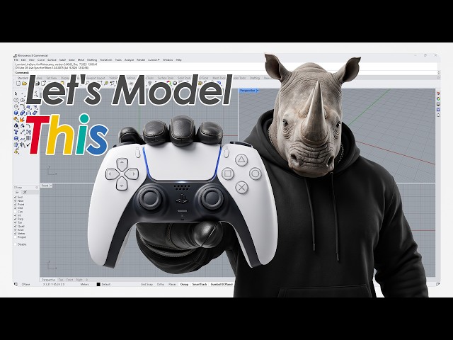 PlayStation 5 DualSense Controller Modeling in Rhino | SubD Masterclass