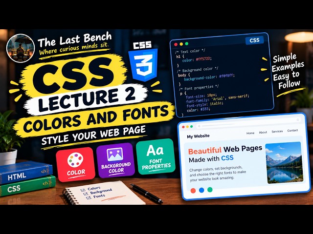 CSS Tutorial 2 | Colors, Background Color and Font Properties |