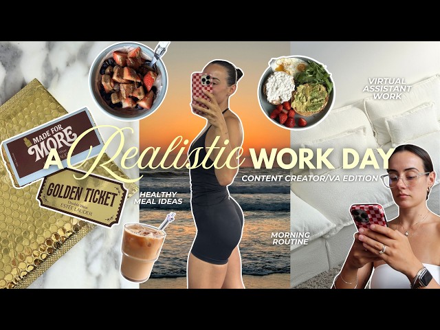 a *REALISTIC* work day in my life as a content creator & virtual assistant