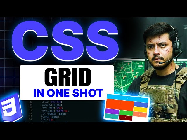 Mastering CSS Grid for 2D Layouts | GRID in CSS  | CSS Full course #05