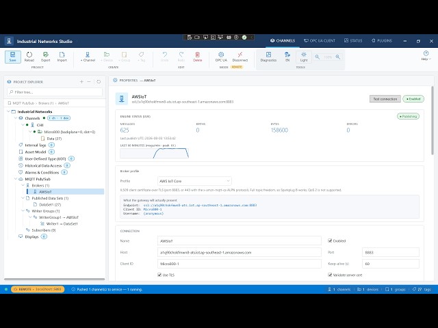 💢Visual C#: Publishing Micro800 PLC data to Amazon AWS IoT Core via MQTT