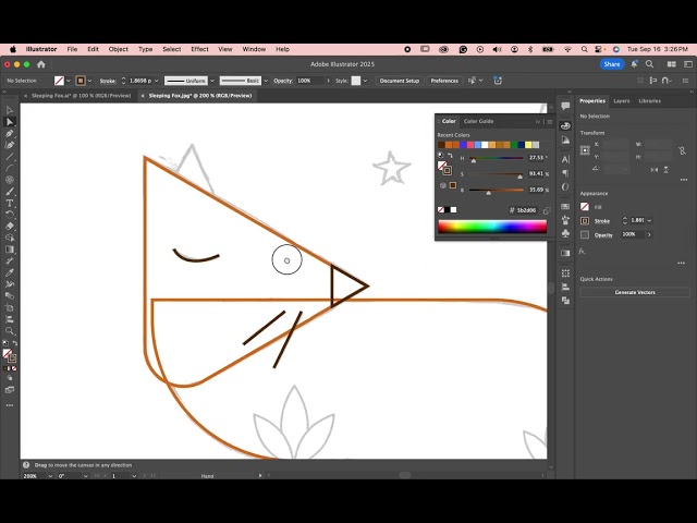 Step by Step Sleeping Fox