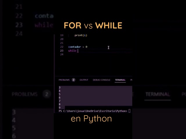 Bucle For vs While #python #aprenderpython #programación