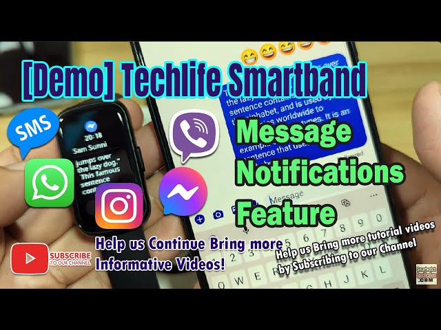 [Demo] Smart Notifications on Techlife Smartband  Model 