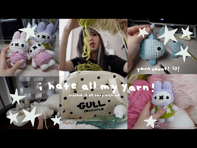 I HATE ALL MY YARN 1 HOUR MARATHON I Used Up 10 Yarns! | Artist Diaries | Tiffany Weng