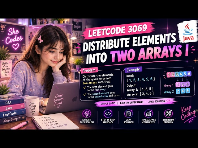 LeetCode 3069 | Distribute Elements Into Two Arrays I | Java Solution 💻✨