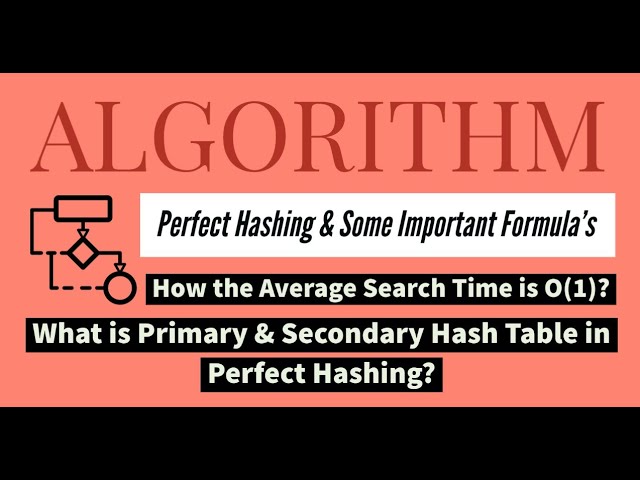 65. Perfect Hashing & Important Formulas | Algorithm for GATE, NET, NIELIT & PSU