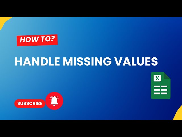 How to Handle Missing Values in Excel | Data Cleaning Techniques
