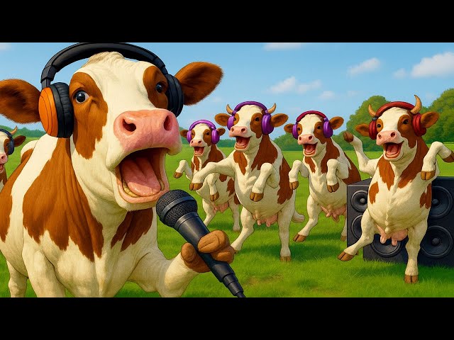 FUNNY COW DANCE 10 │ Cow Song & Cow Videos (Official Moo Video 4K)
