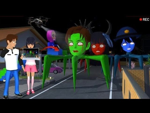 Mio Yuta Merekam Pasukan ALPHA Green Menghancurkan Kota 😱 | Sakura School Simulator