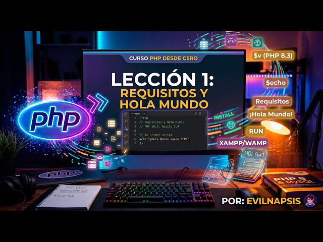 Curso PHP - Leccion 1 - Requisitos para ejecutar PHP y Hola Mundo