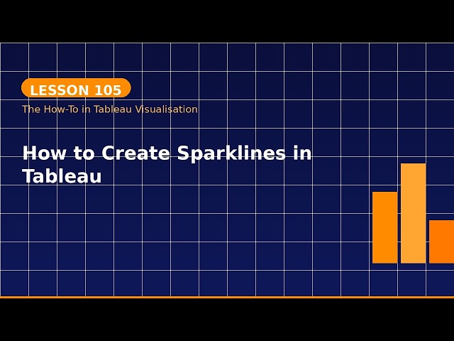 Lesson 105: How to Create Sparklines in Tableau | Dashboard Design Tutorial