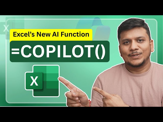How to Enable =COPILOT () Function in Excel