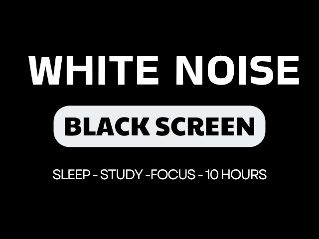 White Noise Black Screen No Ads | Deep White Noise for Relaxation, Study, and Quiet Sleep