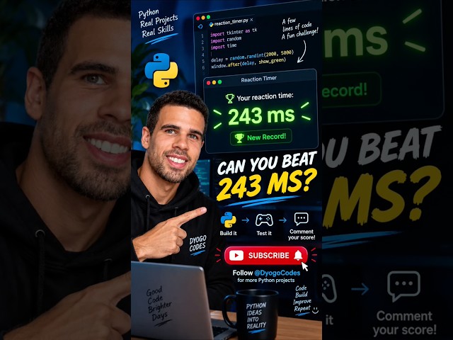 Build a Reaction Time Game With Python 🐍