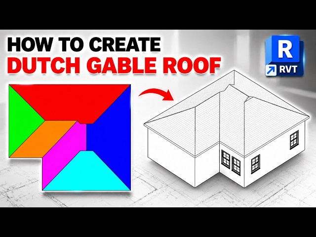 How To Create a Dutch Gable Roof in Revit 2024 | Complete Roof Modeling Tutorial#BIM#Revit#3D