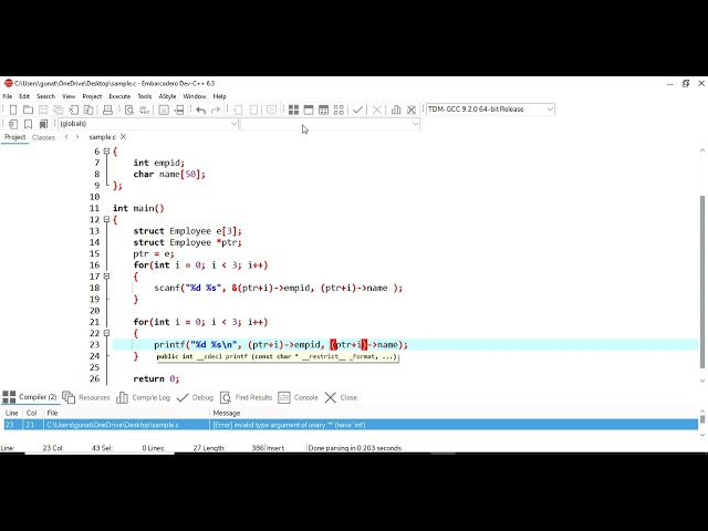 Structure Using Pointers in C | Access Structure Members with Arrow Operator | C Tutorial