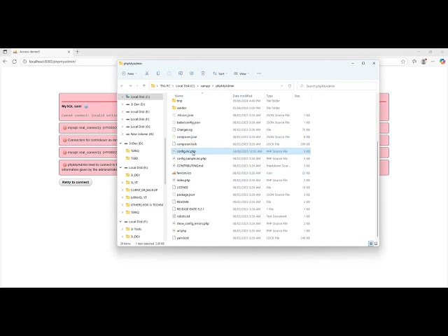 How To Fix: phpMyAdmin Error No connection could be made because the target machine actively refused