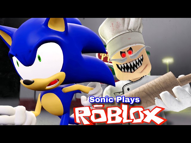 Sonic Plays: ROBLOX - Escape Papa Pizza's Pizzeria !!!