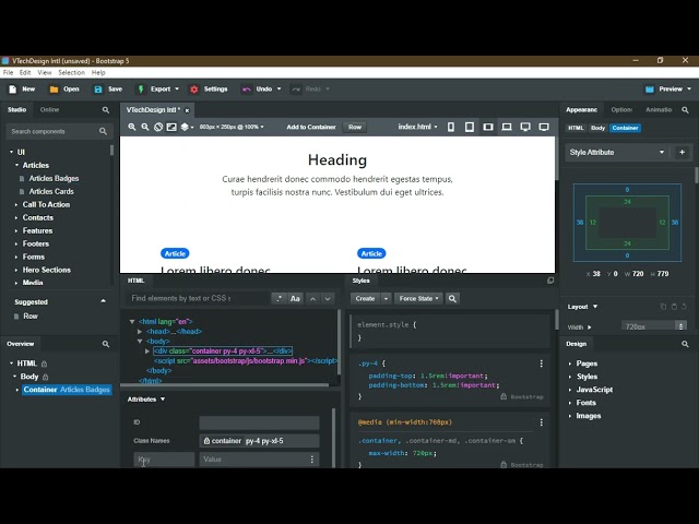 Intro to Bootstrap studio