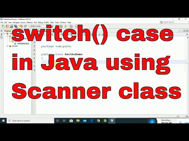 Lect 8: Switch case in java with Scanner class | #switchcase |Scanner class|switch statement in java