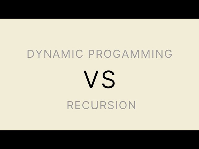 What is the difference between dynamic programming and recursion in 1 min