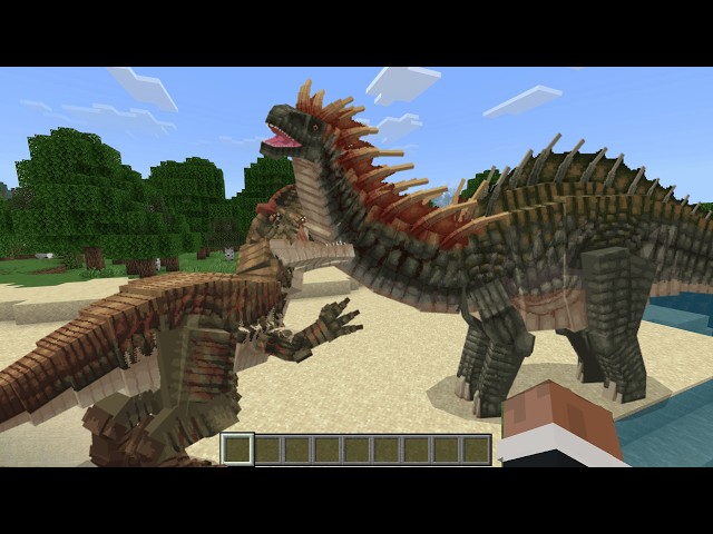 🔥 FINALLY! DINOSAURS & WEAPONS ADDON – Minecraft Showcase